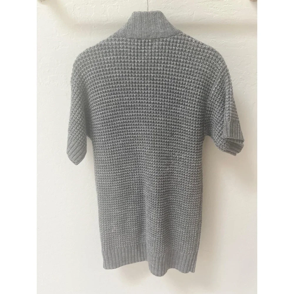 MICHAEL Michael Kors Womens Cardigan Size S Grey Waffle Knit Toggle Layering - Picture 5 of 6